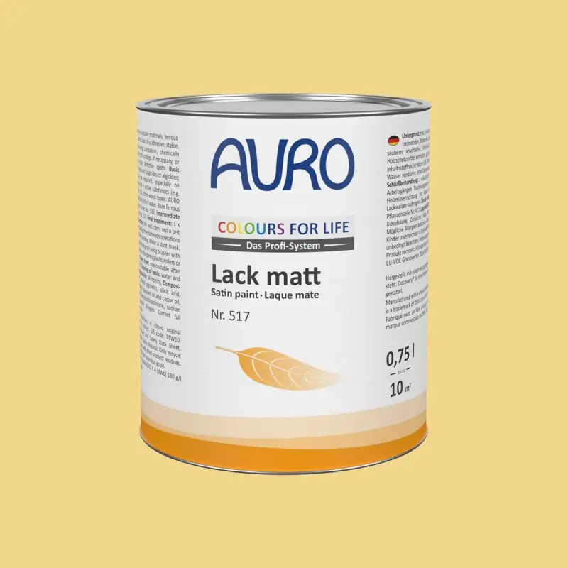 Auro Lack matt 517 - Colours for life - yellow kelp 15 | Sicher einkaufen