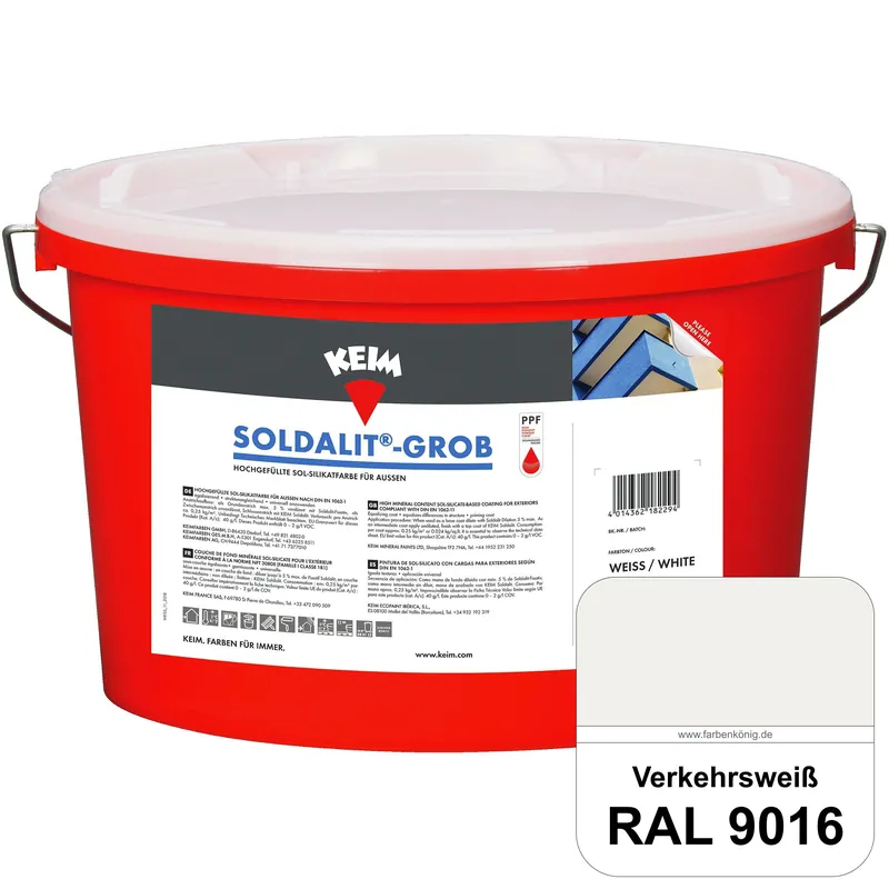 KEIM Soldalit®-Grob (RAL 9016 Verkehrsweiß) | Markenqualität